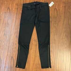 Frankie B. Black Pants with Gold Zippers